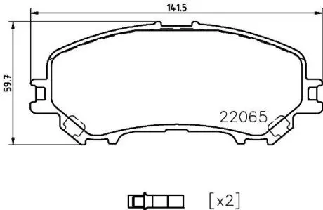 NP2078 Тормозные колодки NISSAN X-Trail T32 "F "14>> NISSHINBO подбор по vin на Brocar