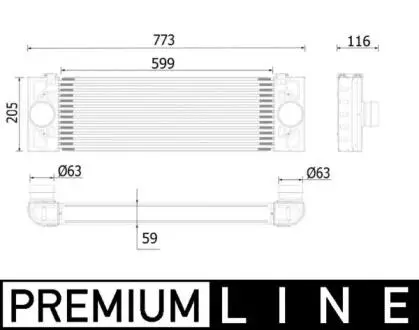 CI543000P Інтеркулєр__FORD Transit \&#039;\&#039;2.2TDCI \&#039;\&#039;11-14 MAHLE / KNECHT підбір по vin на Brocar