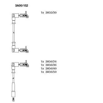 3A00152 Комплект проводов SKODA Felicia "1,3 "94-02 BREMI подбор по vin на Brocar