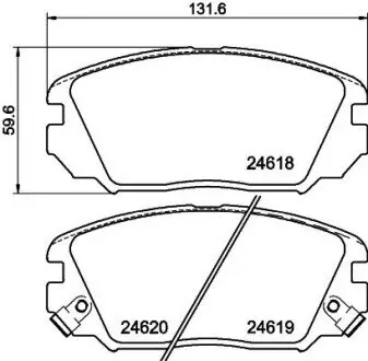 NP6093 Гальмівні колодки Hyundai Sonata Grandeur NISSHINBO підбір по vin на Brocar