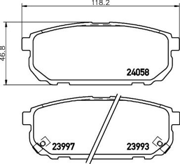 NP6052 Тормозные колодки KIA Sorento "R "02-09 NISSHINBO подбор по vin на Brocar