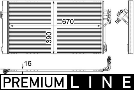 AC761000P Радиатор кондиционера MERCEDES W639 03- MAHLE / KNECHT подбор по vin на Brocar