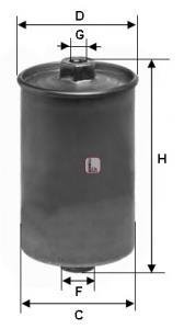 S1507B Фільтр паливний AUDI "2,0-2,2 "84-91 SOFIMA підбір по vin на Brocar