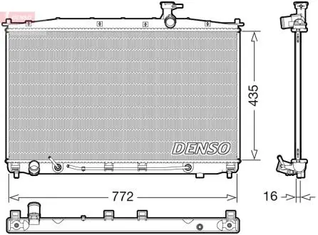 DRM41024 Радиатор HYUNDAI SantaFe \'\'06-12 DENSO подбор по vin на Brocar
