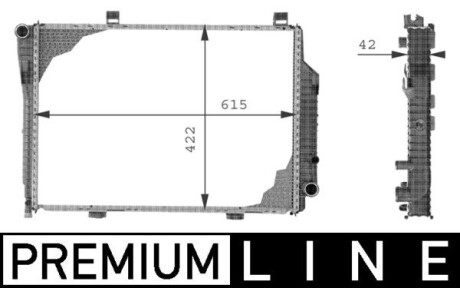 CR230000P A_Радіатор 422 mm MERCEDES-BENZ MAHLE / KNECHT підбір по vin на Brocar