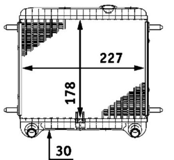 CR550000P A_Радіатор 178 mm MERCEDES-BENZ MAHLE / KNECHT підбір по vin на Brocar