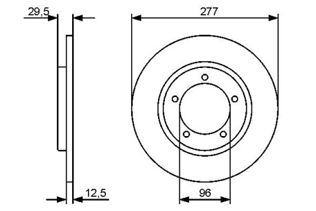 0986479487 Тормозной диск BOSCH підбір по vin на Brocar