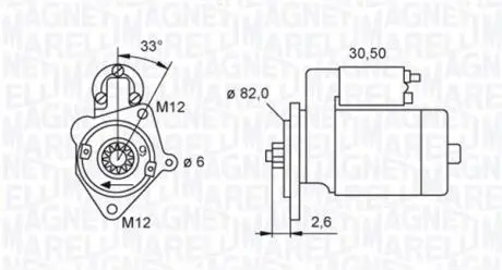 063721392010 Стартер AUDI A4, A6 2.0D 07.04-08.11 MAGNETI MARELLI підбір по vin на Brocar