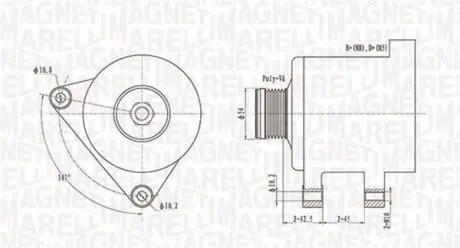 063731553010 Генератор MAGNETI MARELLI підбір по vin на Brocar