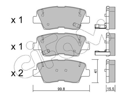 8228860 Гальмівні колодки задн.Carens,Ceed,Soul,Hyundai i10,20,30,40,Tucson CIFAM підбір по vin на Brocar