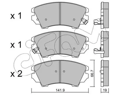 8228420 Тормозные кол. пер. Opel Insignia 08- CIFAM подбор по vin на Brocar