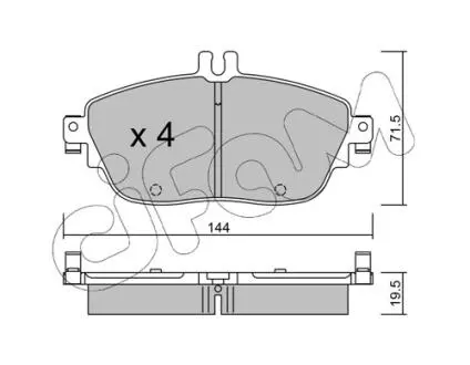 8229650 Колодки торм. перти. A/B/GLA-Class CIFAM підбір по vin на Brocar
