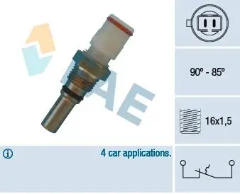 36570 Термовыключатель вентилятора радиатора FAE подбор по vin на Brocar