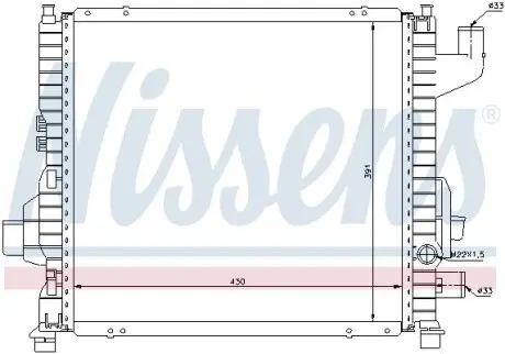 63837A Радиатор, охлаждение двигателя NISSENS підбір по vin на Brocar