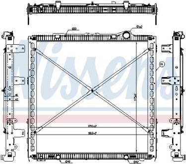 61449 Радіатор, охолодження двигуна NISSENS підбір по vin на Brocar