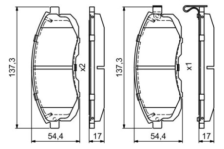 0986495379 NISSAN Тормозные колодки передн.Tiida 04-,Juke 14-,Maxima QX BOSCH подбор по vin на Brocar