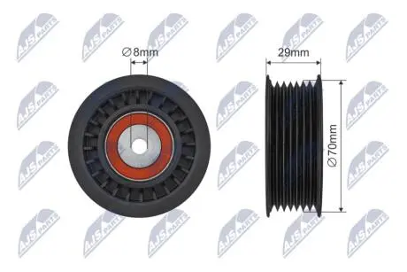 RNKME083 PULLEY IDLER V-BELT NTY підбір по vin на Brocar