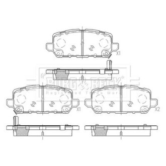 BBP2607 Тормозные колодки дисковые BORG&BECK підбір по vin на Brocar