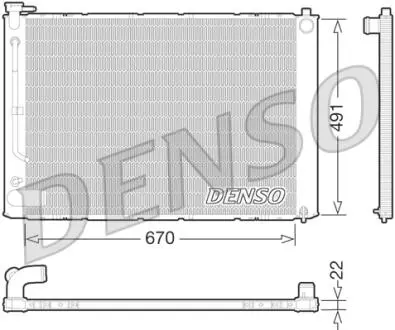 DRM51011 Радиатор охлаждения DENSO подбор по vin на Brocar