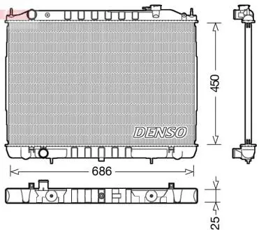 DRM46050 Радіатор охолоджування DENSO підбір по vin на Brocar