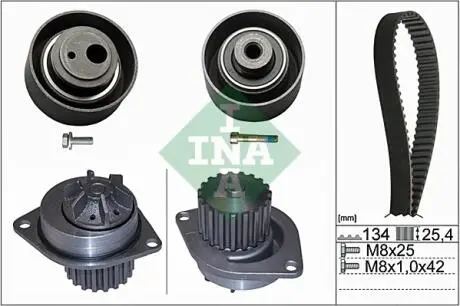530005530 Комплект (ремінь+ролики+помпа) INA підбір по vin на Brocar