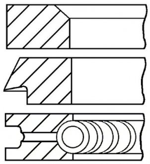 0870090000 Комплект кілець на поршень GOETZE підбір по vin на Brocar
