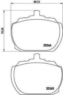 P24004 Тормозные колодки дисковые BREMBO підбір по vin на Brocar