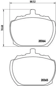 P24004 Тормозные колодки дисковые BREMBO підбір по vin на Brocar