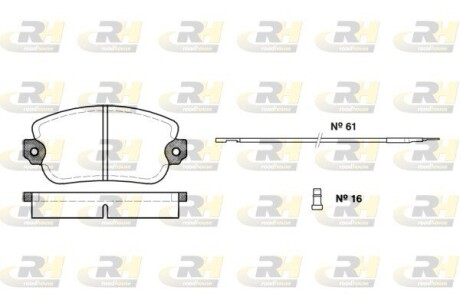 202402 Гальмівні колодки дискові ROADHOUSE підбір по vin на Brocar