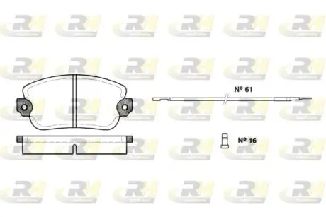 202402 Тормозные колодки дисковые ROADHOUSE підбір по vin на Brocar