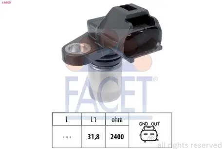 90509 Датчик частоти обертання FACET підбір по vin на Brocar