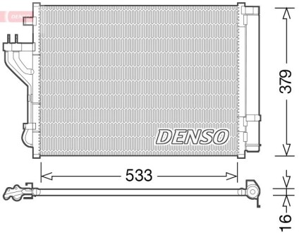 DCN41004 Радіатор кондиціонера DENSO підбір по vin на Brocar