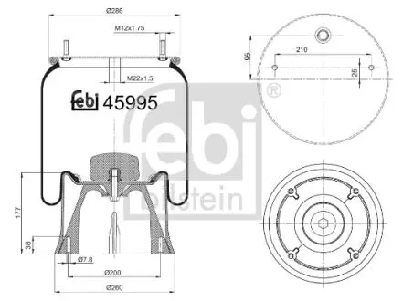 45995 Подушка амортизуюча FEBI BILSTEIN подбор по vin на Brocar