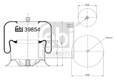 39854 Подушка амортизуюча FEBI BILSTEIN подбор по vin на Brocar