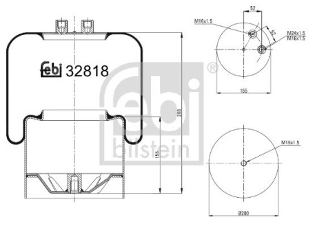 32818 Подушка амортизуюча FEBI BILSTEIN подбор по vin на Brocar