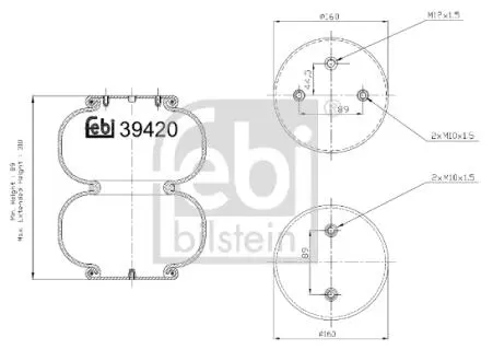 39420 Подушка амортизуюча FEBI BILSTEIN подбор по vin на Brocar