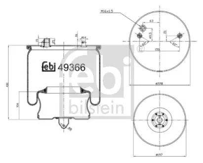 49366 Подушка амортизуюча FEBI BILSTEIN підбір по vin на Brocar