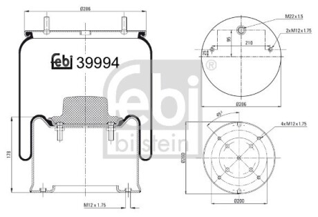 39994 Подушка амортизуюча FEBI BILSTEIN подбор по vin на Brocar