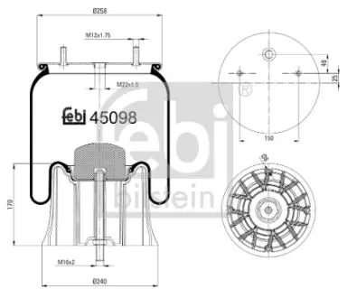 45098 Подушка амортизуюча FEBI BILSTEIN подбор по vin на Brocar