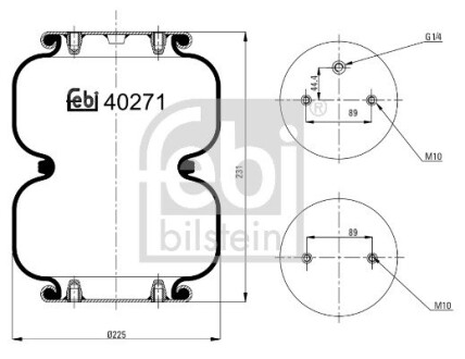 40271 Подушка амортизуюча FEBI BILSTEIN подбор по vin на Brocar