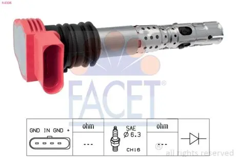96336 Катушка зажигания FACET подбор по vin на Brocar