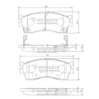J3600308 Гальмівні колодки NIPPARTS підбір по vin на Brocar