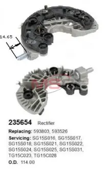 235654 Випрямляч діодний CARGO підбір по vin на Brocar