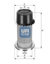 2707800 Воздушный фильтр UFI підбір по vin на Brocar