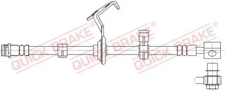 58825X Гальмівний шланг QUICK BRAKE підбір по vin на Brocar