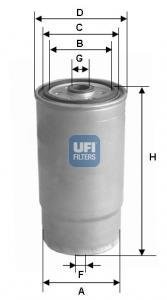 2452500 Топливный фильтр UFI подбор по vin на Brocar