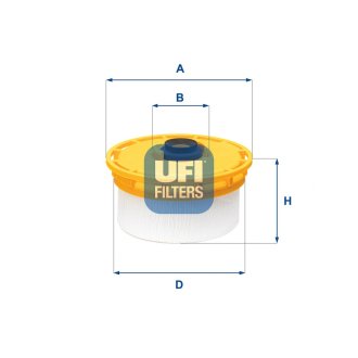 2613800 Паливний фільтр UFI підбір по vin на Brocar