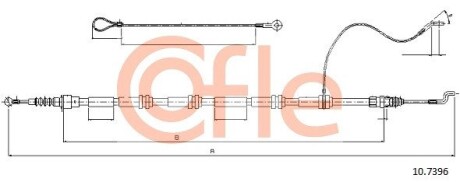 107396 Трос ручника COFLE підбір по vin на Brocar