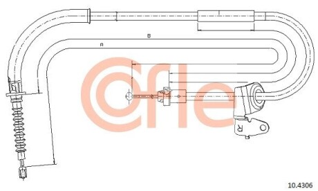 104306 Трос ручника COFLE подбор по vin на Brocar