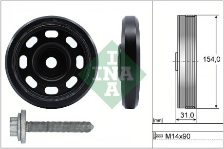 544017020 Шкив ремня INA подбор по vin на Brocar